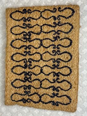Bullbella Woven Straw Clutch | Embroidered Foldover Handbag